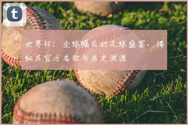 世界杯：全球瞩目的足球盛宴，揭秘其官方名称与历史渊源
